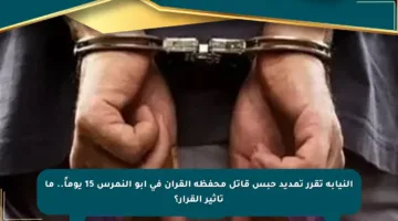 النيابة تقرر تمديد حبس قاتل محفظة القرآن في أبو النمرس 15 يوماً.. ما تأثير القرار؟